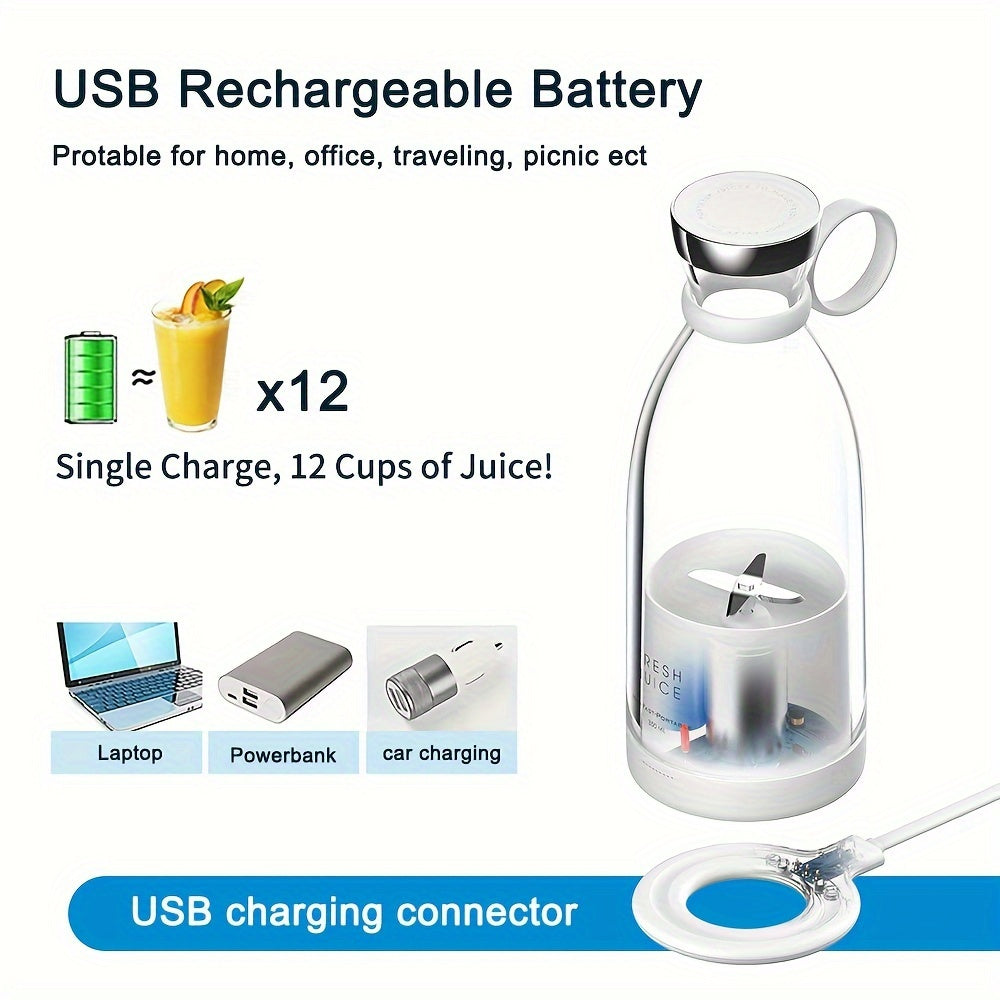 Tragbarer Elektrischer Kabelloser Mini-Obstblender 350ml / Entsafter – Perfekt für Unterwegs!