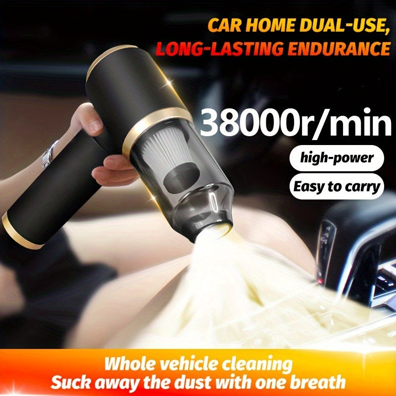 Mini - Auto-Staubsauger tragbar & aufladbar | 3-in-1: Staubsaugen, Luftbläser| 5000 PA Hochleistung |