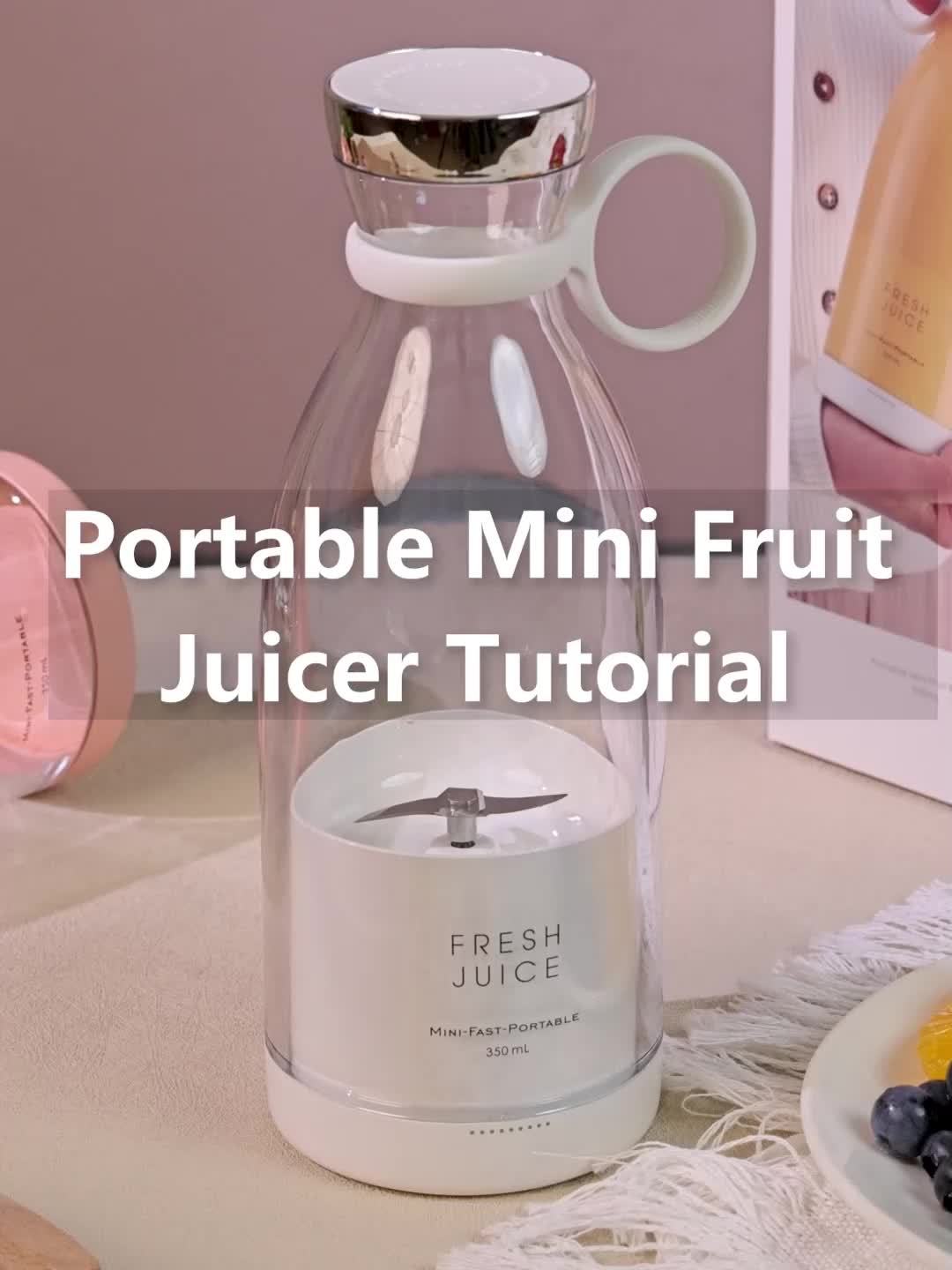 Tragbarer Elektrischer Kabelloser Mini-Obstblender 350ml / Entsafter – Perfekt für Unterwegs!