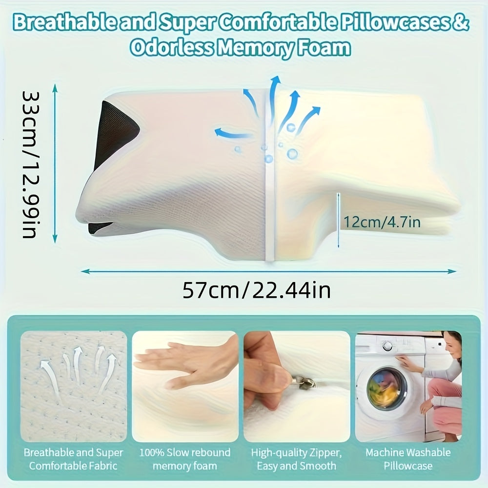 Ergonomisches Nackenkissen für Seiten-, Rücken- und Bauchschläfer