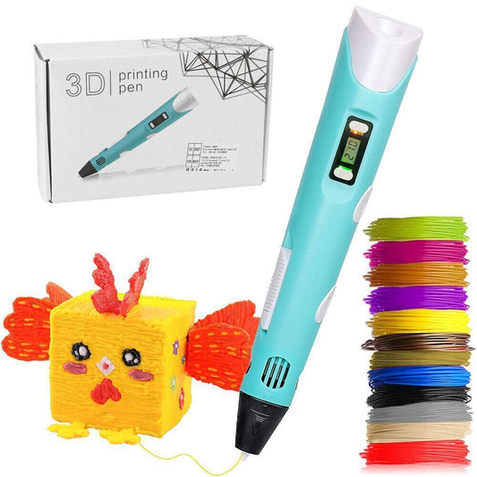 3D-Stift-Set – 3D-Druckstift mit dünnen Streifen, 12 Farben