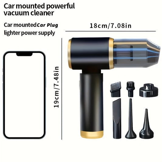 Mini - Auto-Staubsauger tragbar & aufladbar | 3-in-1: Staubsaugen, Luftbläser| 5000 PA Hochleistung |