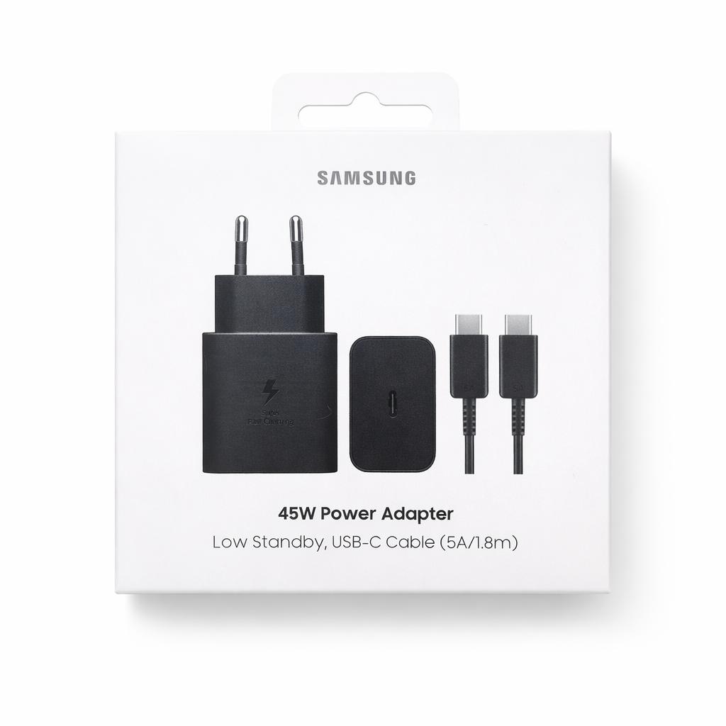 Samsung Wall Charger EP-T4511XBEGEU + USB-C Datenkabel 45W 5A 1,8m - black